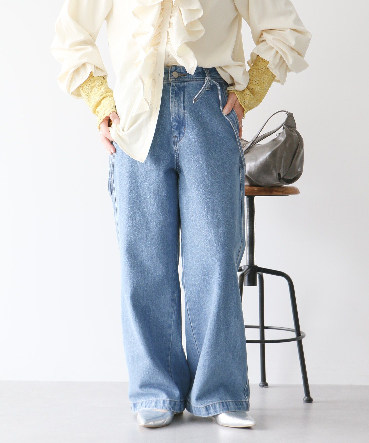 クラフトスタンダードブティック CRAFT STANDARD BOUTIQUE 2wayサロペットデニムパンツ （ライトインディゴ） ライトインディゴ