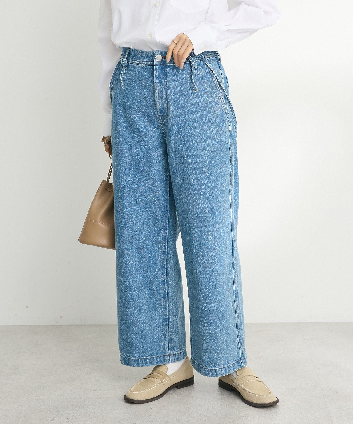 クラフトスタンダードブティック CRAFT STANDARD BOUTIQUE 2wayサロペットデニムパンツ （ライトインディゴ） ライトインディゴ