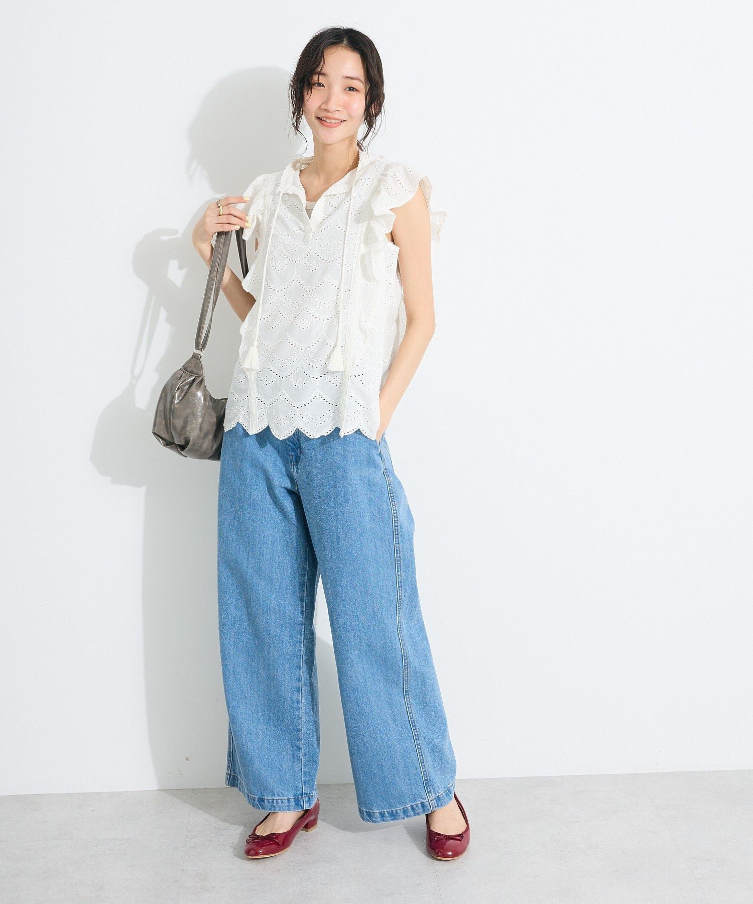 クラフトスタンダードブティック CRAFT STANDARD BOUTIQUE 2wayサロペットデニムパンツ （ライトインディゴ） ライトインディゴ