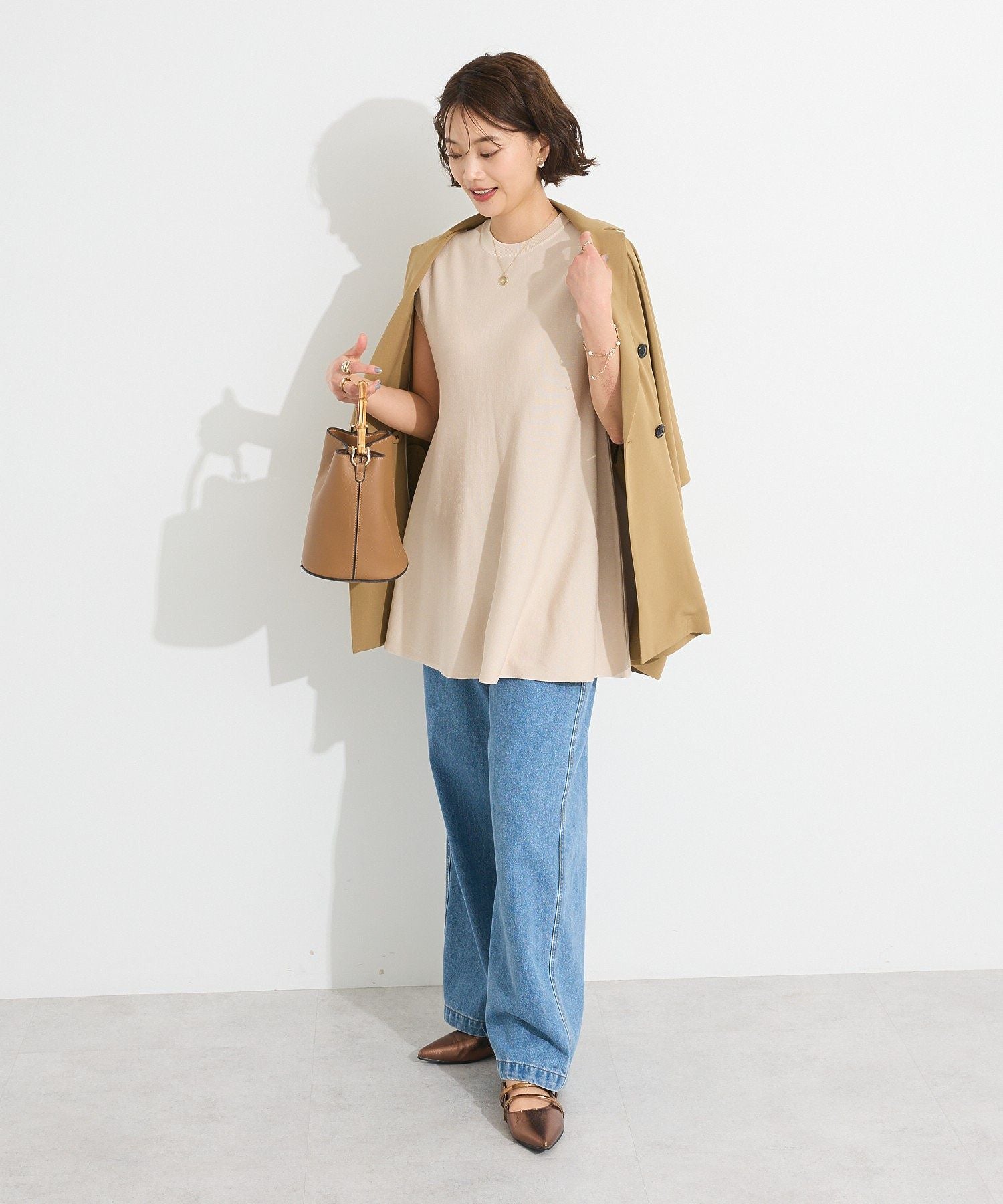 クラフトスタンダードブティック CRAFT STANDARD BOUTIQUE 2wayサロペットデニムパンツ （ライトインディゴ） ライトインディゴ