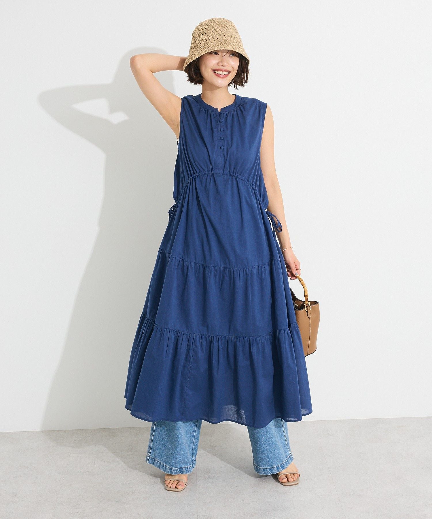 クラフトスタンダードブティック CRAFT STANDARD BOUTIQUE 2wayサロペットデニムパンツ （ライトインディゴ） ライトインディゴ