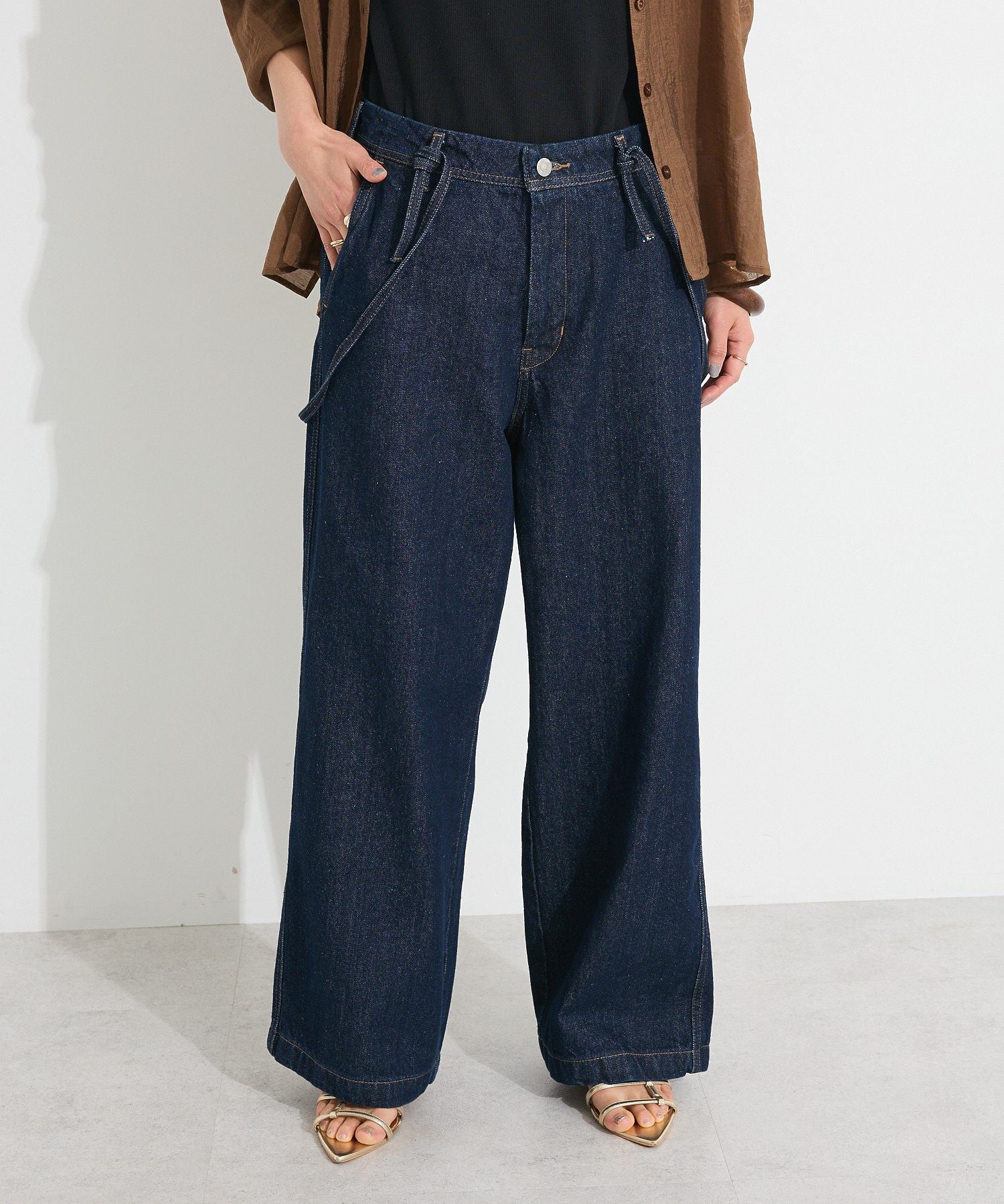 クラフトスタンダードブティック CRAFT STANDARD BOUTIQUE 2wayサロペットデニムパンツ （ライトインディゴ） ライトインディゴ
