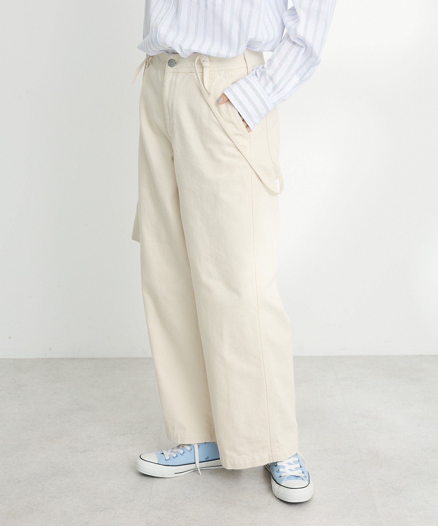 クラフトスタンダードブティック CRAFT STANDARD BOUTIQUE 2wayサロペットデニムパンツ （ライトインディゴ） ライトインディゴ