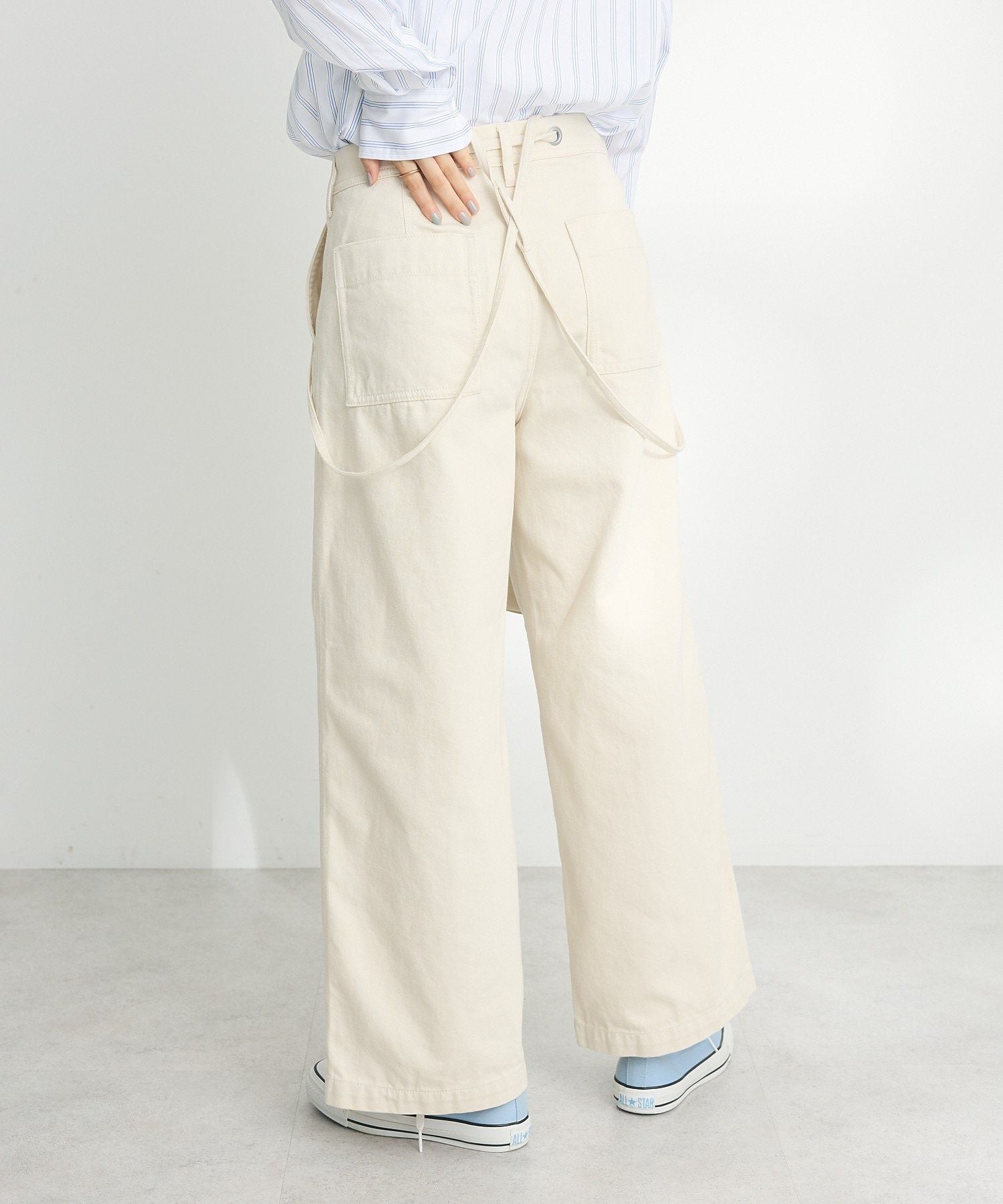 クラフトスタンダードブティック CRAFT STANDARD BOUTIQUE 2wayサロペットデニムパンツ （ライトインディゴ） ライトインディゴ