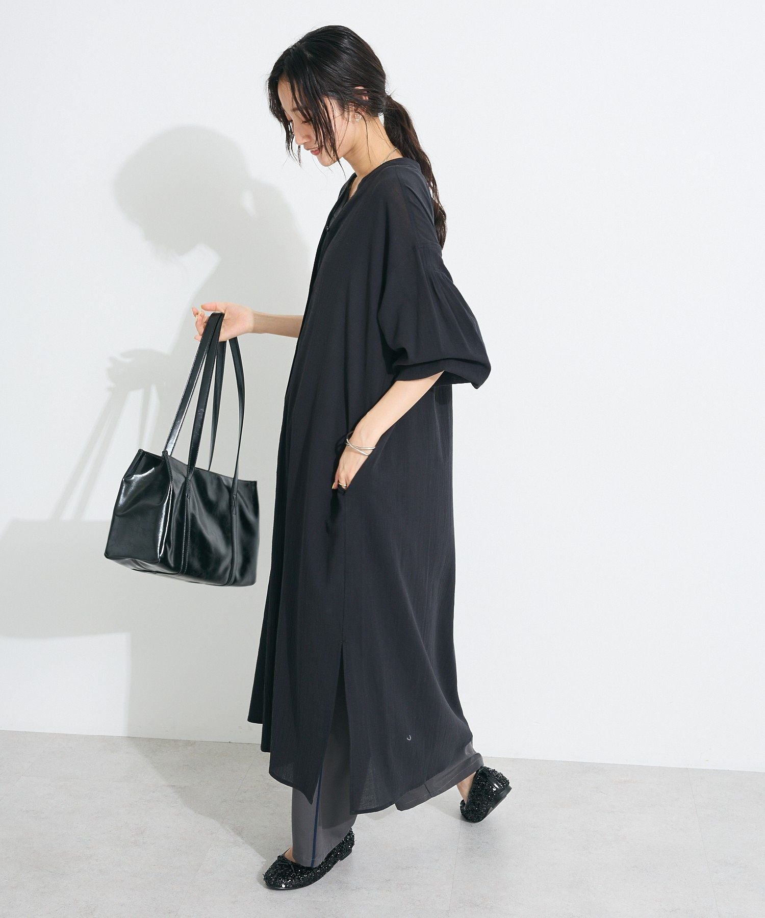 クラフトスタンダードブティック CRAFT STANDARD BOUTIQUE ジョーゼットワンピース （レッド） レッド