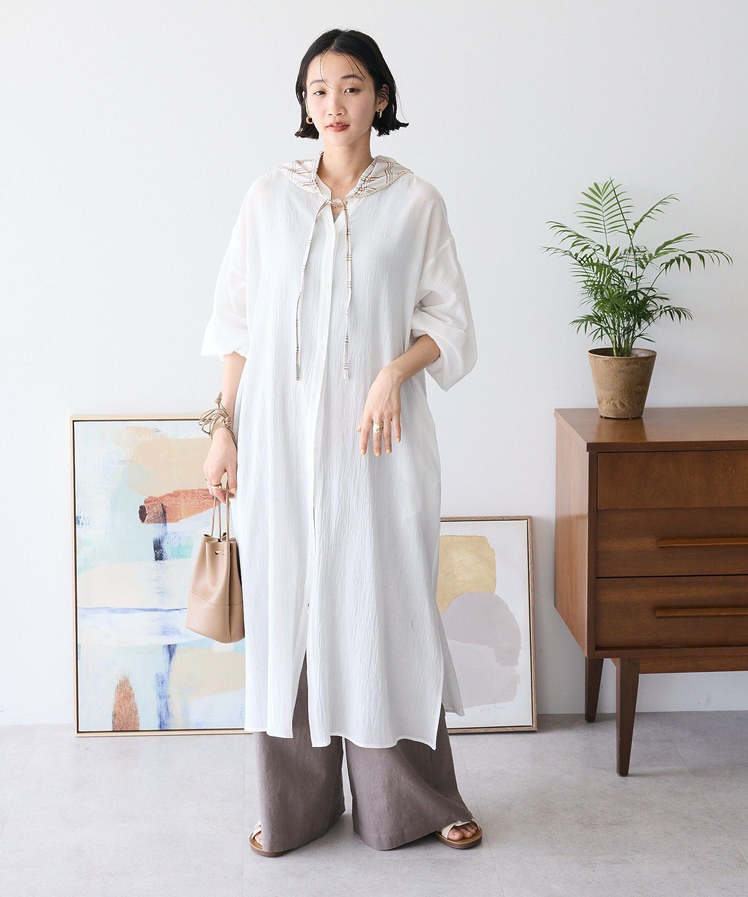 クラフトスタンダードブティック CRAFT STANDARD BOUTIQUE ジョーゼットワンピース （レッド） レッド