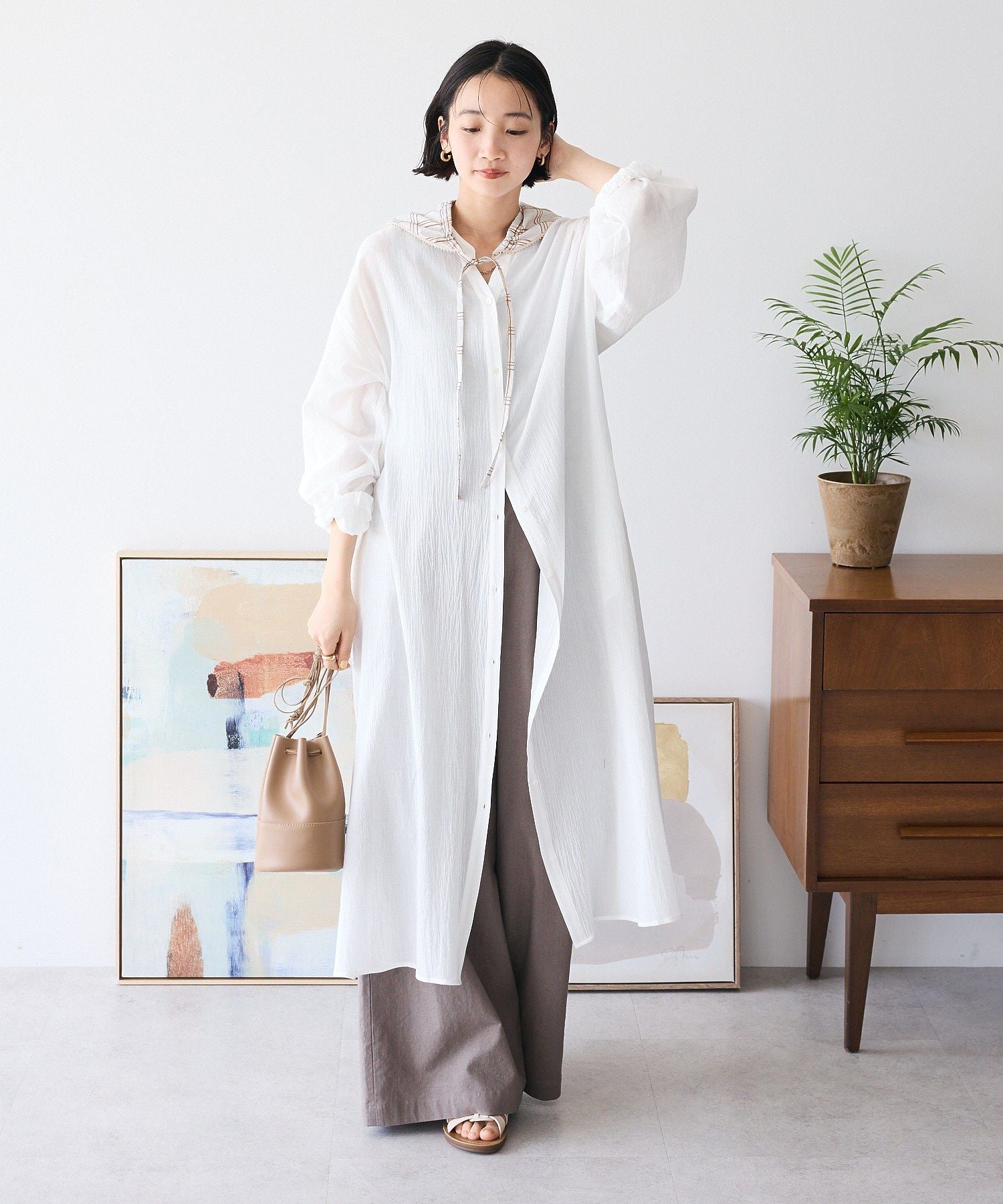 クラフトスタンダードブティック CRAFT STANDARD BOUTIQUE ジョーゼットワンピース （レッド） レッド