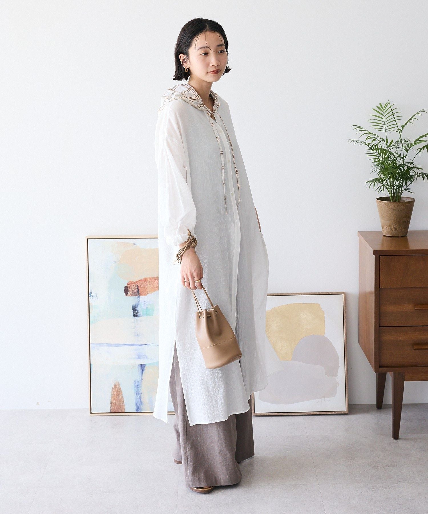 クラフトスタンダードブティック CRAFT STANDARD BOUTIQUE ジョーゼットワンピース （レッド） レッド