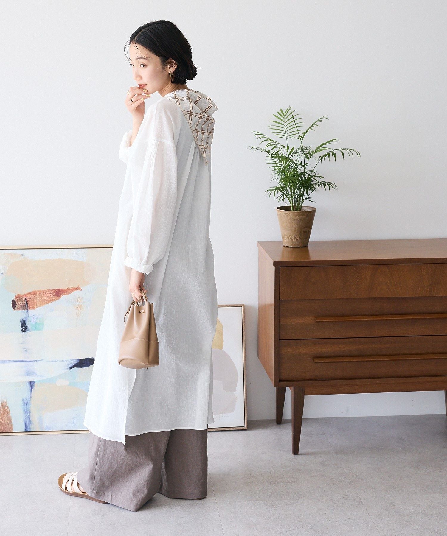 クラフトスタンダードブティック CRAFT STANDARD BOUTIQUE ジョーゼットワンピース （レッド） レッド