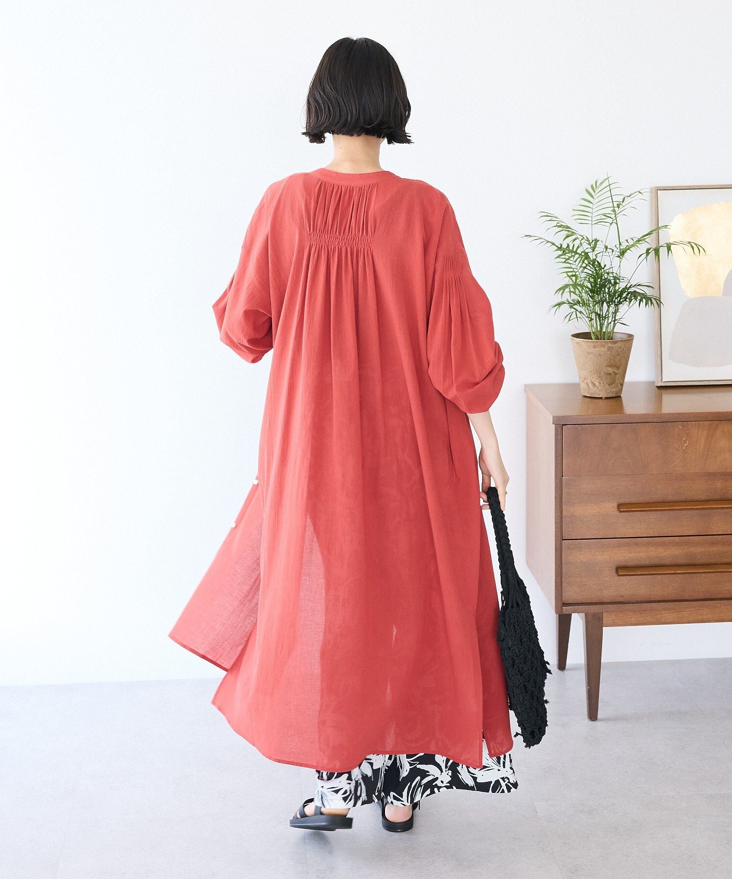 クラフトスタンダードブティック CRAFT STANDARD BOUTIQUE ジョーゼットワンピース （レッド） レッド