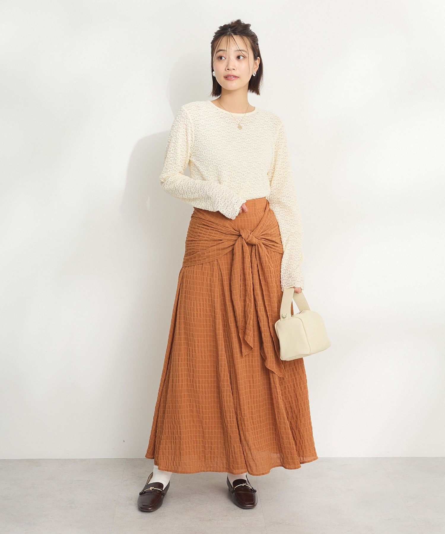 クラフトスタンダードブティック CRAFT STANDARD BOUTIQUE 花柄レースシャーリングプルオーバー （ブラック） ブラック