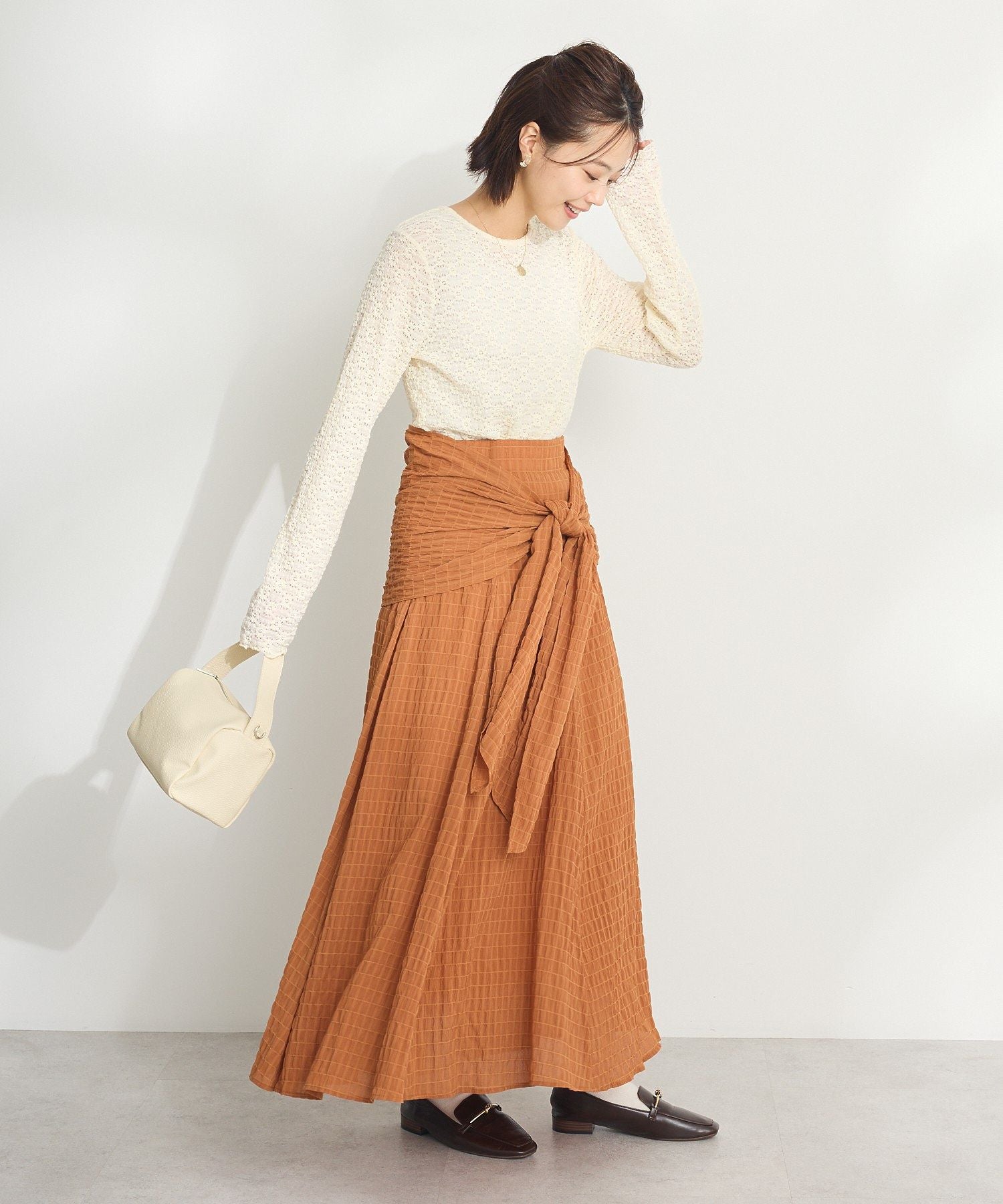 クラフトスタンダードブティック CRAFT STANDARD BOUTIQUE 花柄レースシャーリングプルオーバー （ブラック） ブラック