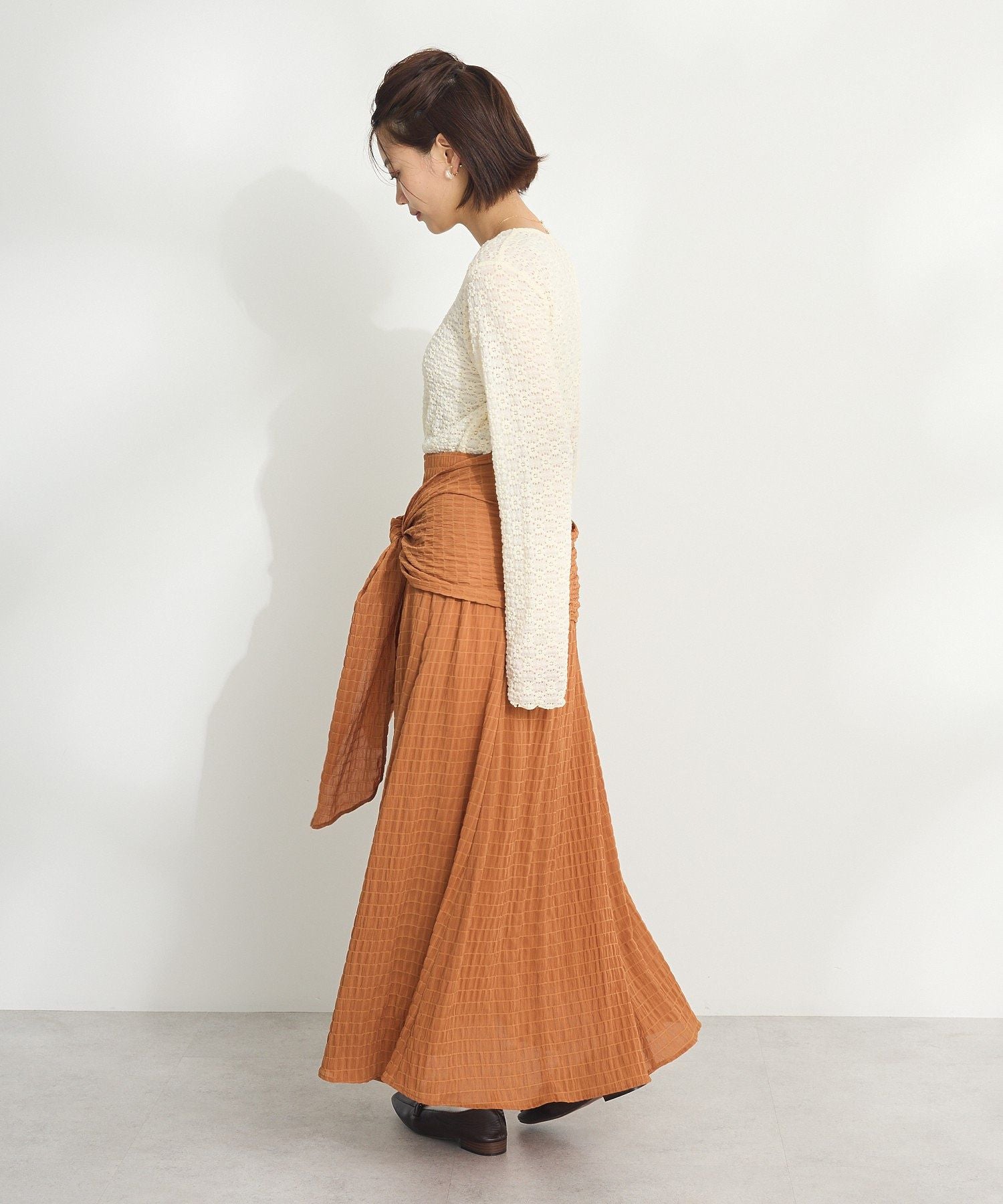 クラフトスタンダードブティック CRAFT STANDARD BOUTIQUE 花柄レースシャーリングプルオーバー （ブラック） ブラック