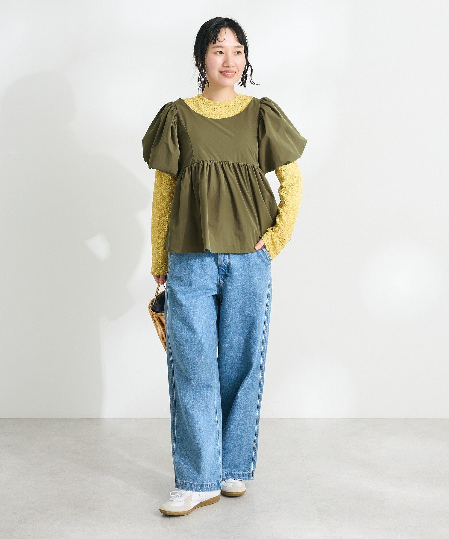 クラフトスタンダードブティック CRAFT STANDARD BOUTIQUE 花柄レースシャーリングプルオーバー （ブラック） ブラック