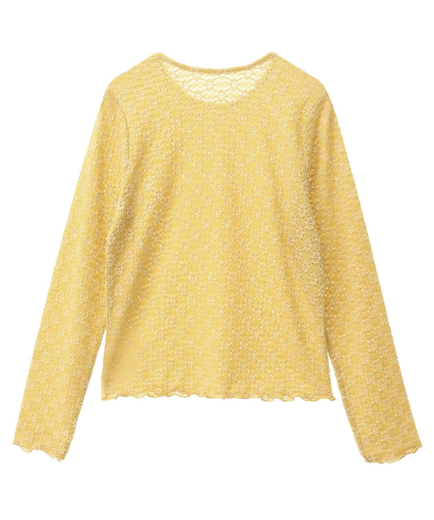クラフトスタンダードブティック CRAFT STANDARD BOUTIQUE 花柄レースシャーリングプルオーバー （ブラック） ブラック