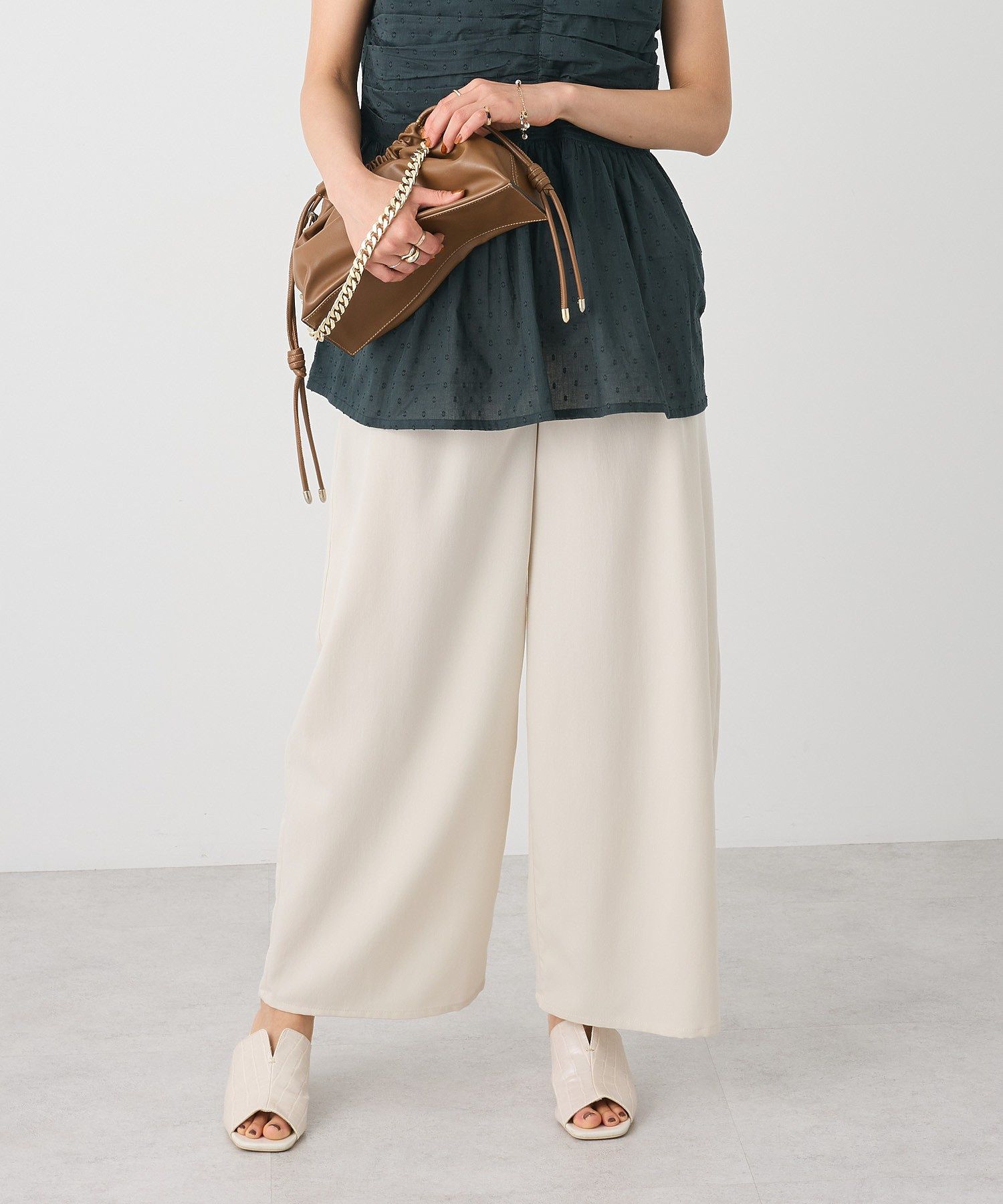 クラフトスタンダードブティック CRAFT STANDARD BOUTIQUE ワイドオーバルパンツ （アイボリー） アイボリー