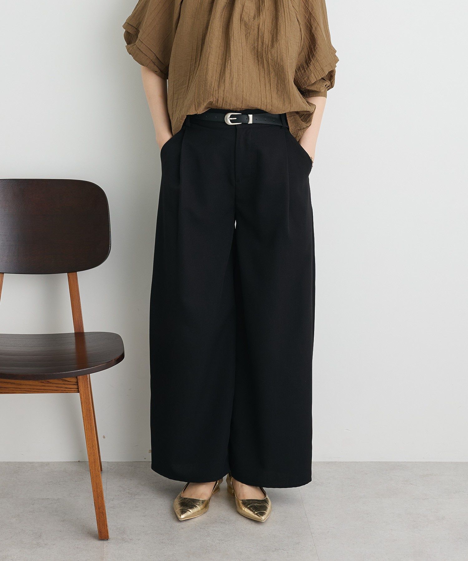 クラフトスタンダードブティック CRAFT STANDARD BOUTIQUE ワイドオーバルパンツ （アイボリー） アイボリー