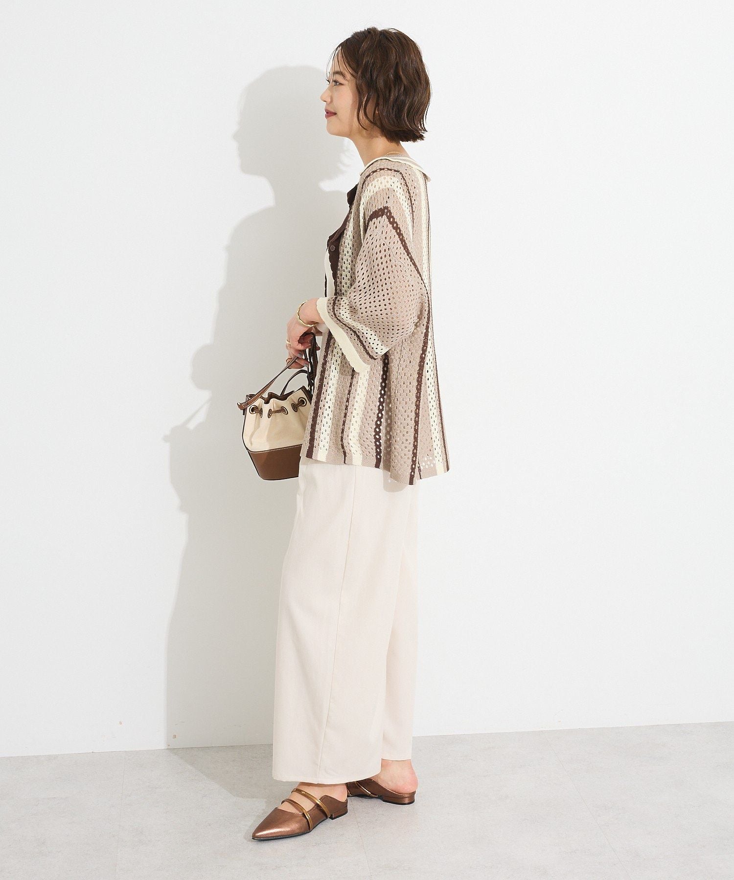 クラフトスタンダードブティック CRAFT STANDARD BOUTIQUE ワイドオーバルパンツ （アイボリー） アイボリー