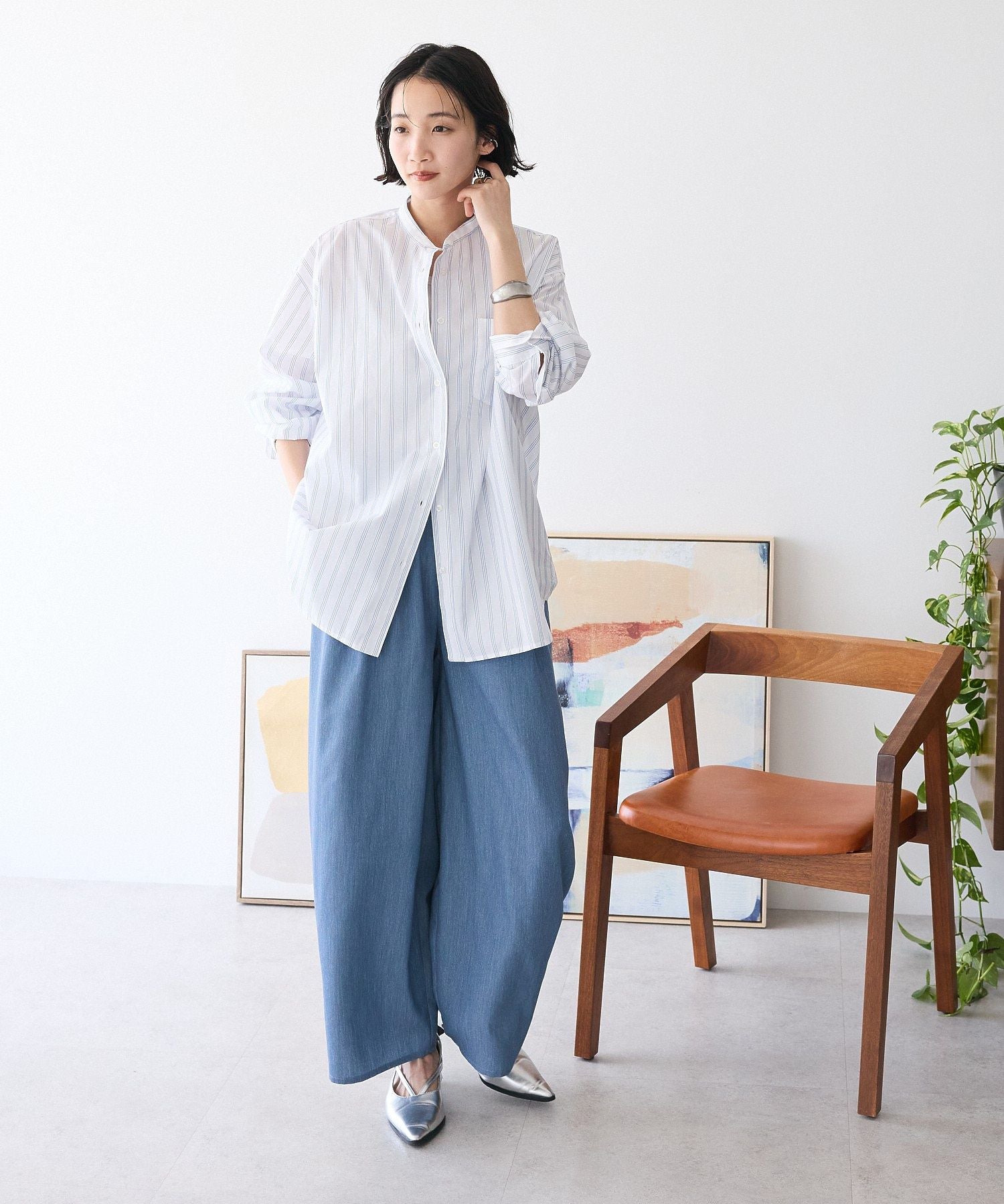 クラフトスタンダードブティック CRAFT STANDARD BOUTIQUE ワイドオーバルパンツ （アイボリー） アイボリー
