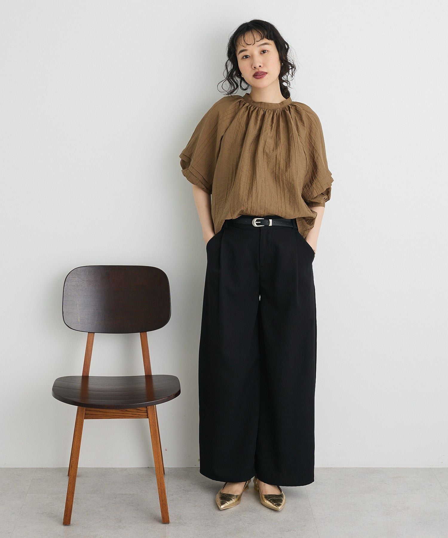 クラフトスタンダードブティック CRAFT STANDARD BOUTIQUE ワイドオーバルパンツ （アイボリー） アイボリー