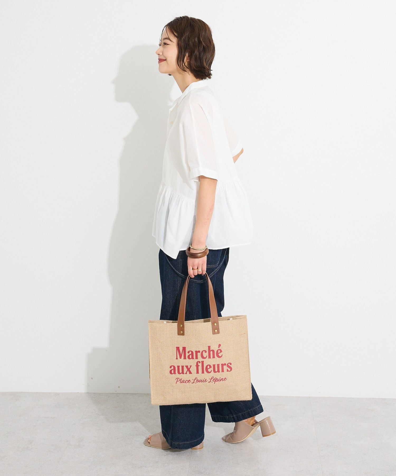 クラフトスタンダードブティック CRAFT STANDARD BOUTIQUE ペプラムブラウス （サックスブルー） サックスブルー