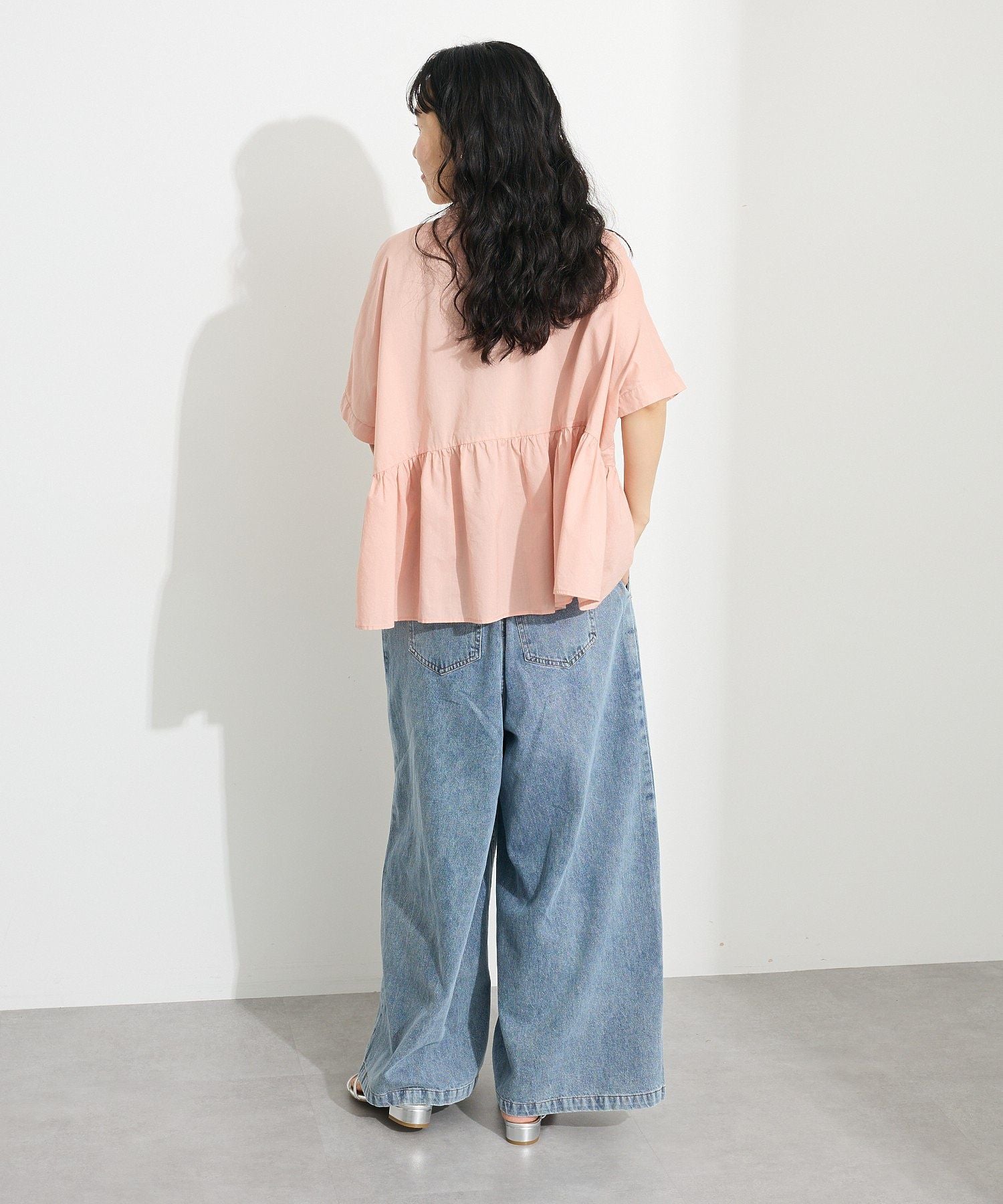 クラフトスタンダードブティック CRAFT STANDARD BOUTIQUE ペプラムブラウス （サックスブルー） サックスブルー