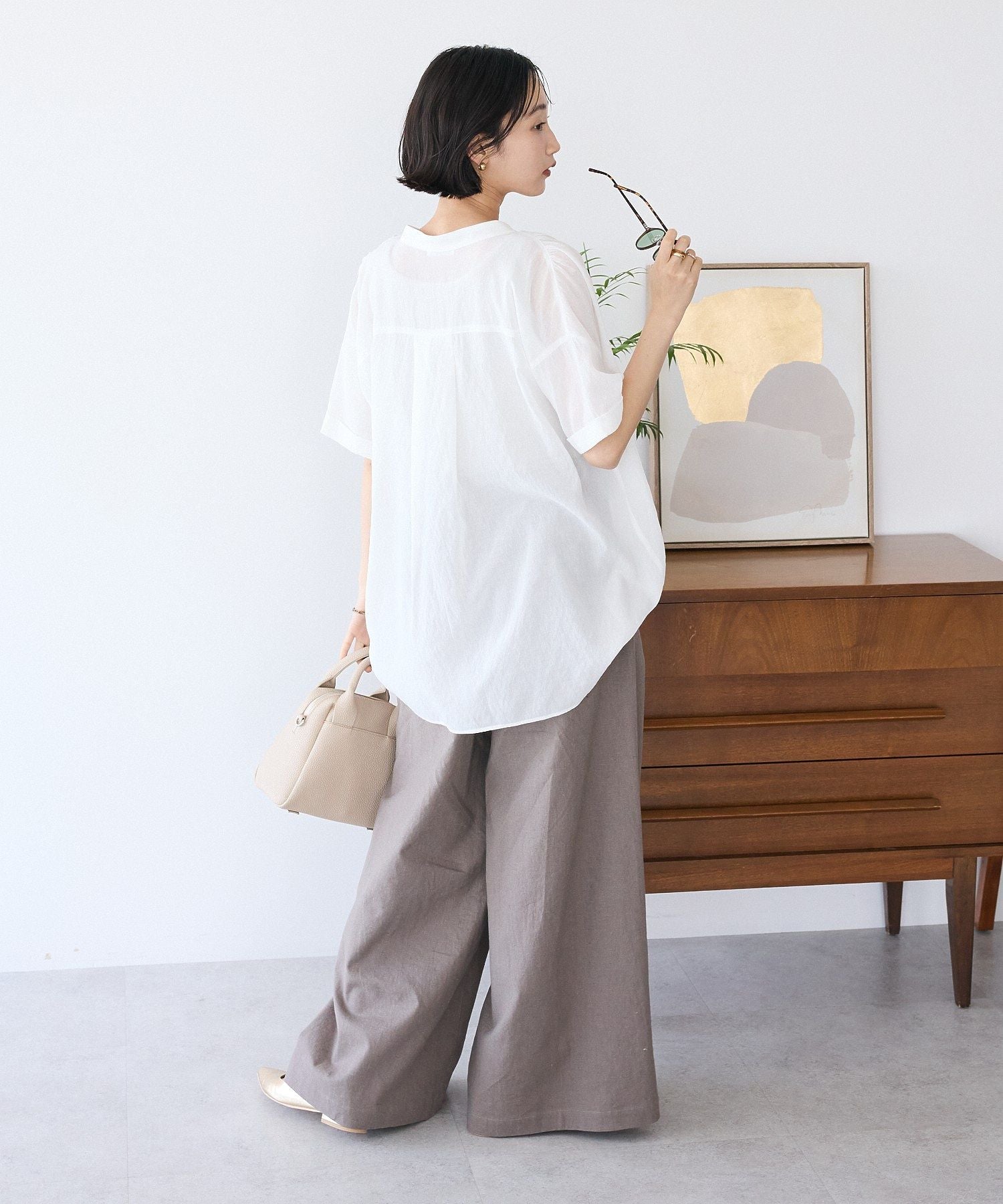 クラフトスタンダードブティック CRAFT STANDARD BOUTIQUE ヴィンテージボイルタイ付ブラウス （ブラック） ブラック