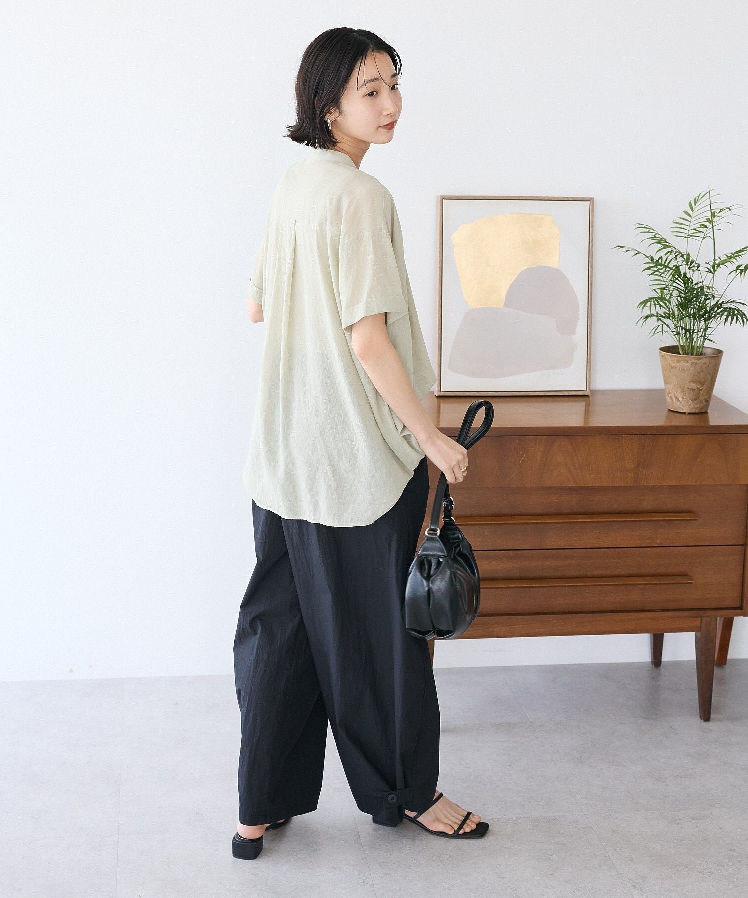 クラフトスタンダードブティック CRAFT STANDARD BOUTIQUE ヴィンテージボイルタイ付ブラウス （ブラック） ブラック