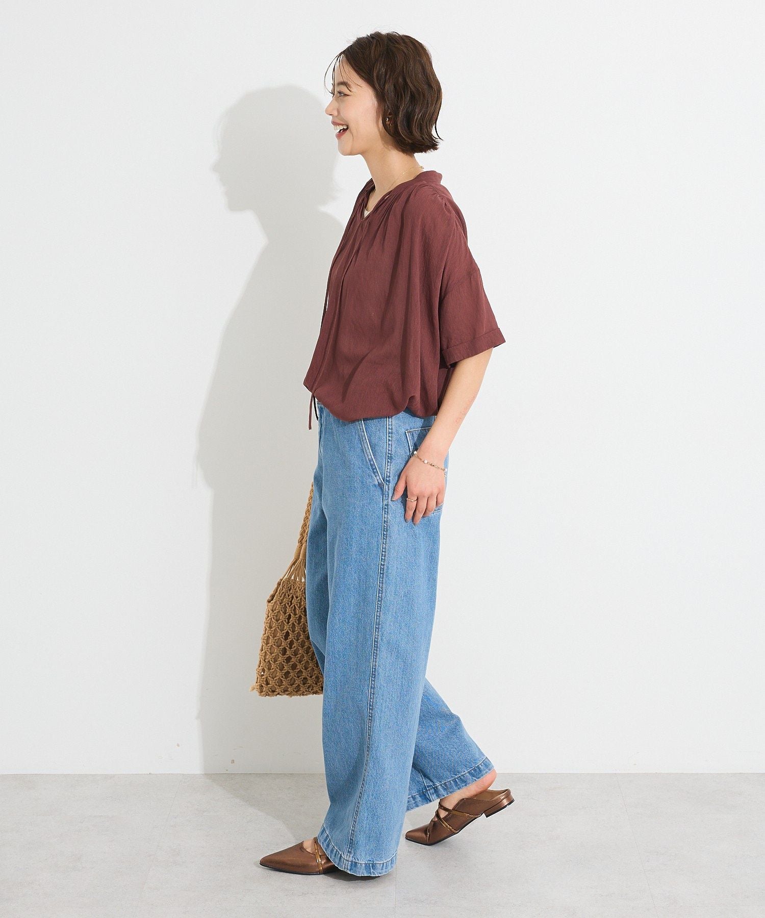 クラフトスタンダードブティック CRAFT STANDARD BOUTIQUE ヴィンテージボイルタイ付ブラウス （ブラック） ブラック