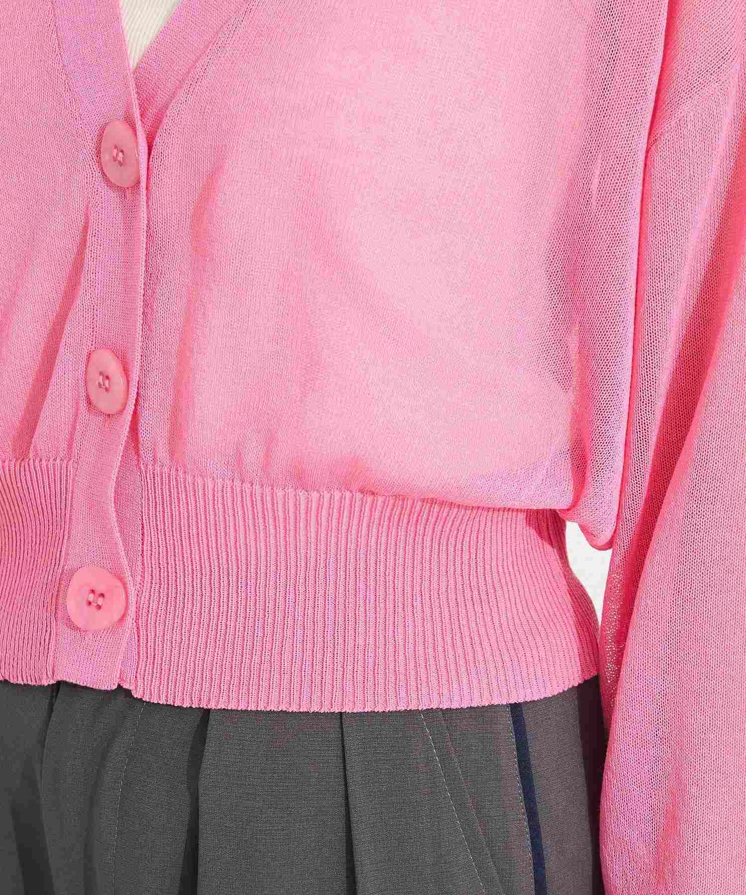 クラフトスタンダードブティック CRAFT STANDARD BOUTIQUE シアーニットカーディガン （ブラウン） ブラウン