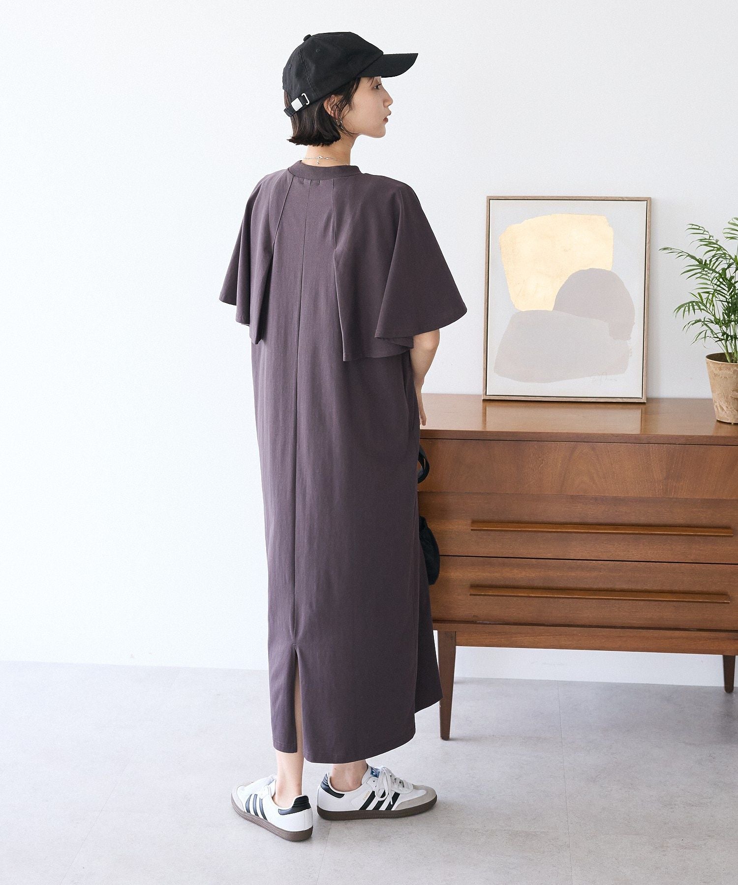クラフトスタンダードブティック CRAFT STANDARD BOUTIQUE 接触冷感/UVカット フレアスリーブカットワンピース （グリーン） グリーン