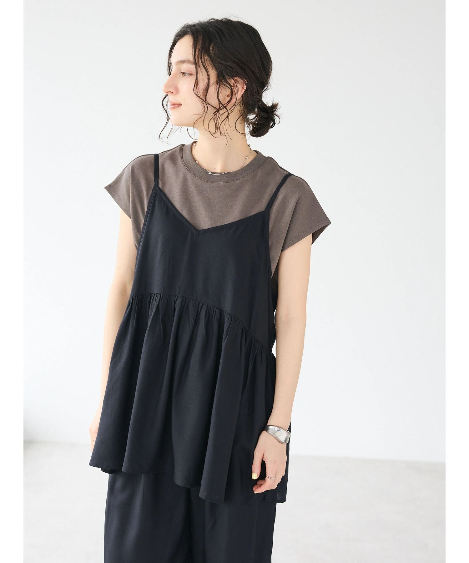 クラフトスタンダードブティック CRAFT STANDARD BOUTIQUE レーヨンキャミチュニック （アイボリー） アイボリー