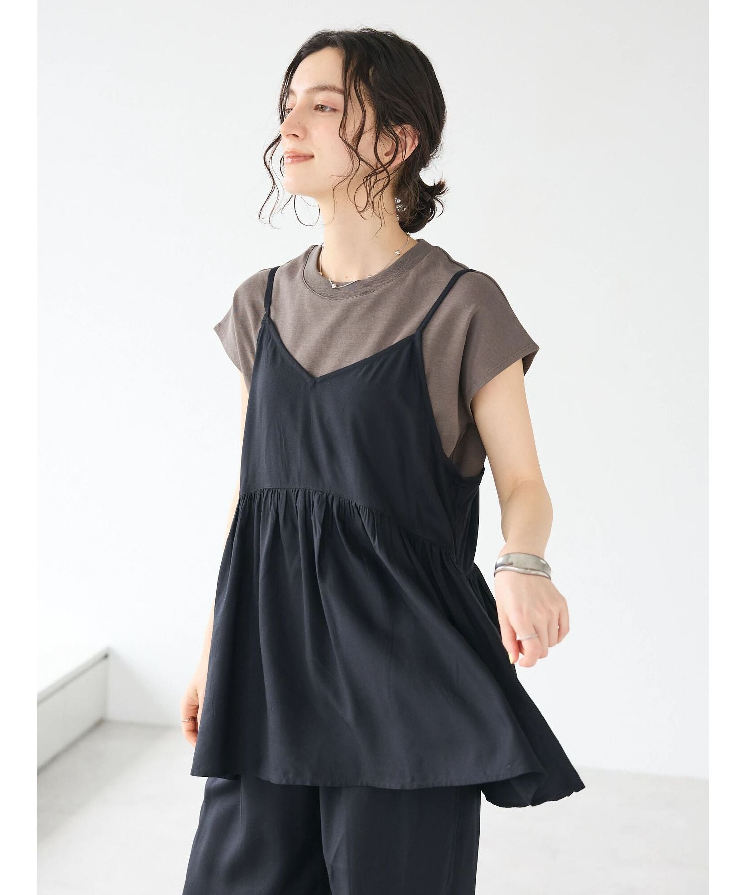 クラフトスタンダードブティック CRAFT STANDARD BOUTIQUE レーヨンキャミチュニック （アイボリー） アイボリー