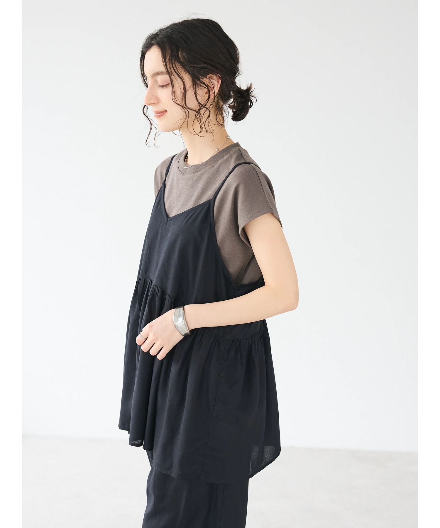 クラフトスタンダードブティック CRAFT STANDARD BOUTIQUE レーヨンキャミチュニック （アイボリー） アイボリー