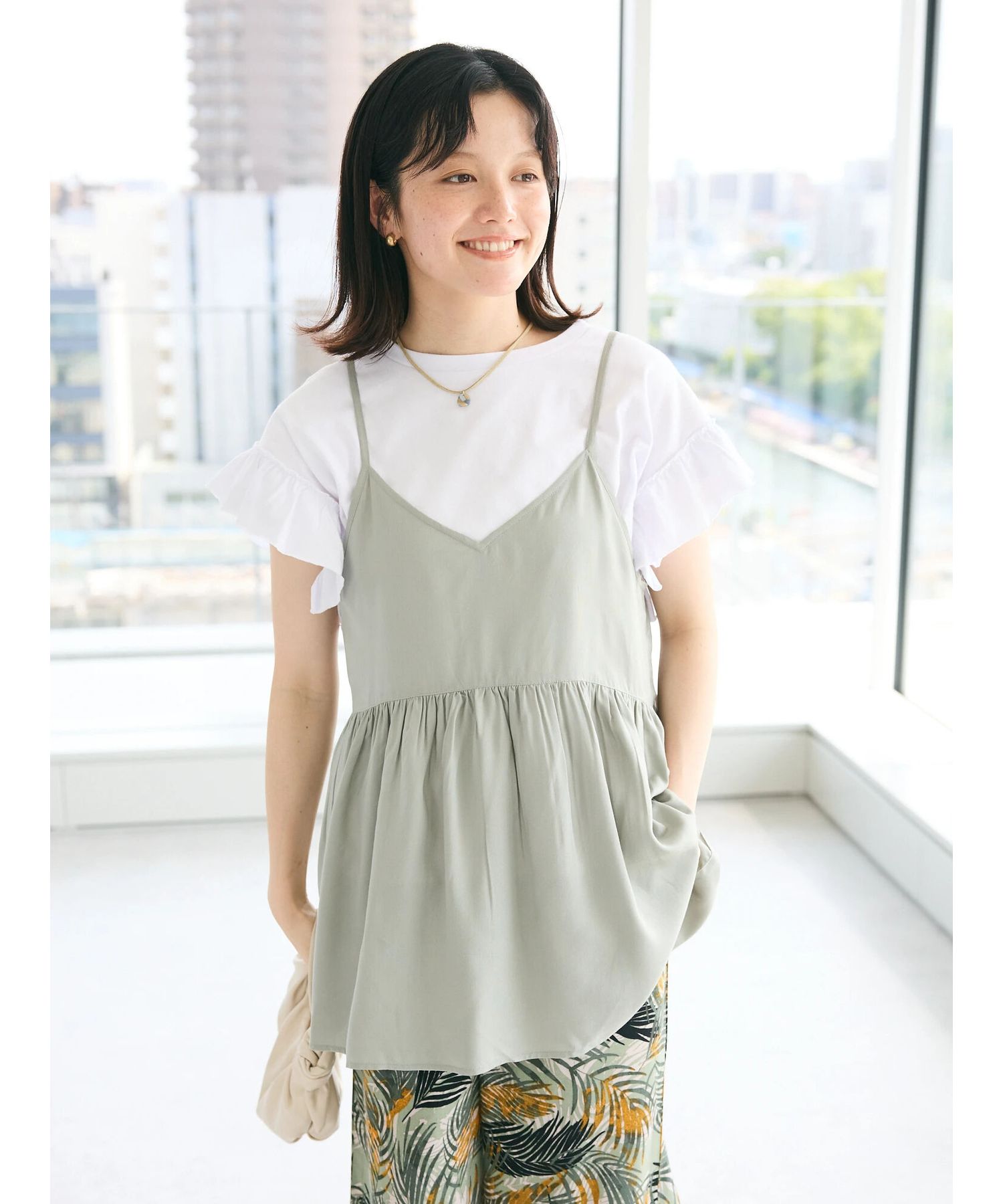 クラフトスタンダードブティック CRAFT STANDARD BOUTIQUE レーヨンキャミチュニック （アイボリー） アイボリー