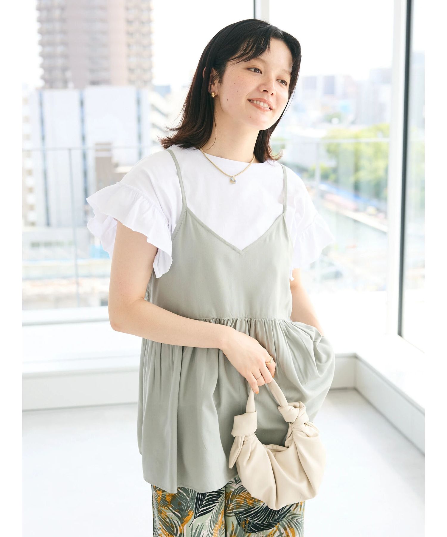 クラフトスタンダードブティック CRAFT STANDARD BOUTIQUE レーヨンキャミチュニック （アイボリー） アイボリー