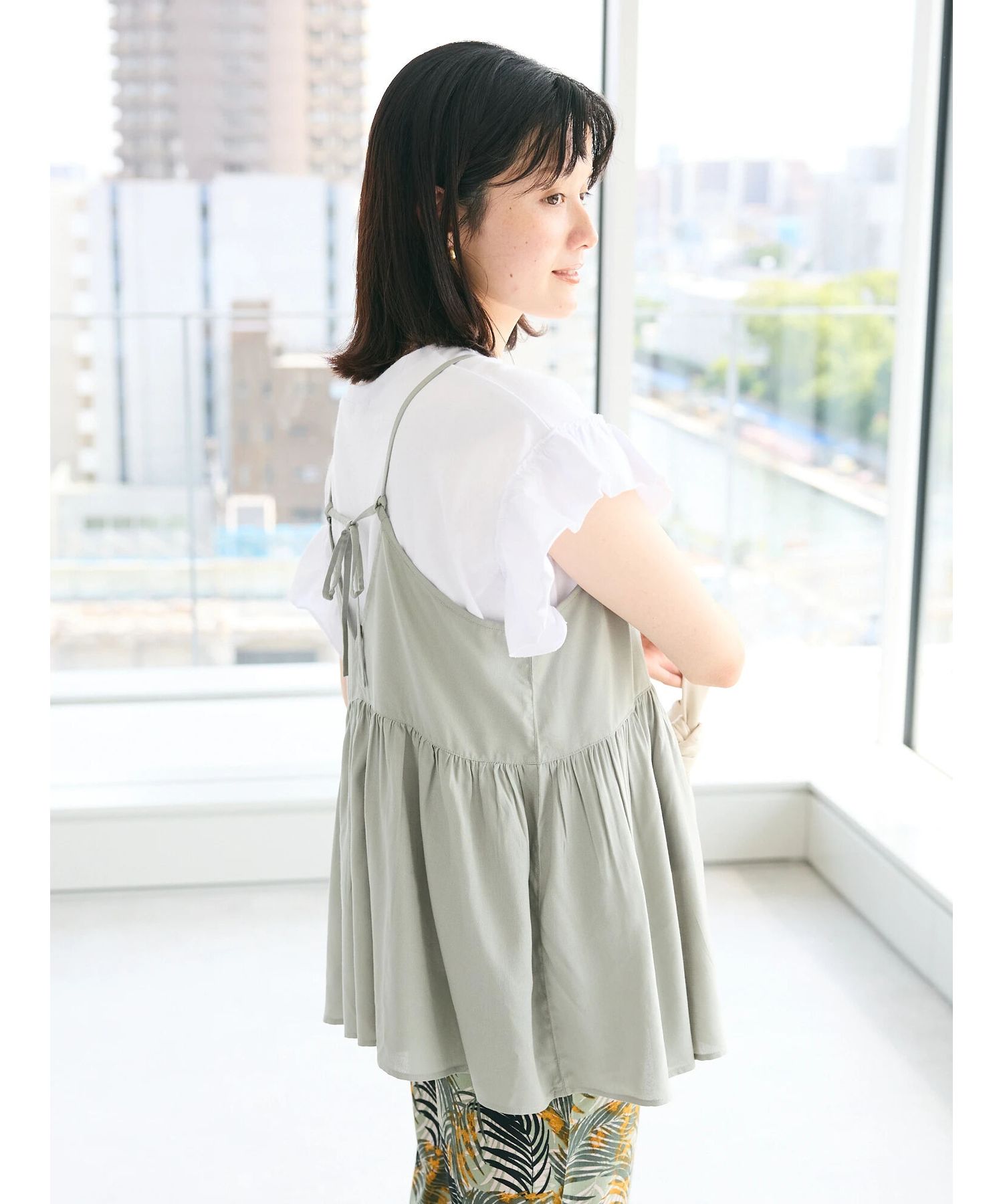 クラフトスタンダードブティック CRAFT STANDARD BOUTIQUE レーヨンキャミチュニック （アイボリー） アイボリー