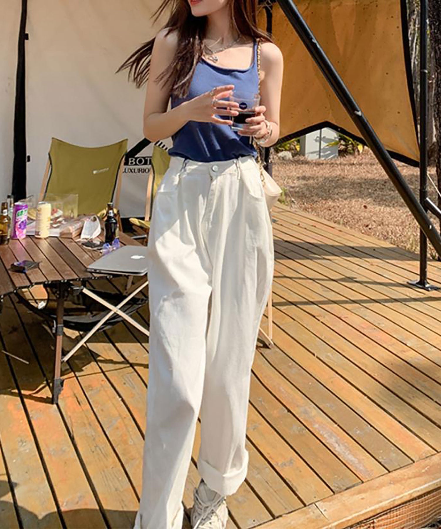 Nina et Lina Straight Denim Pants