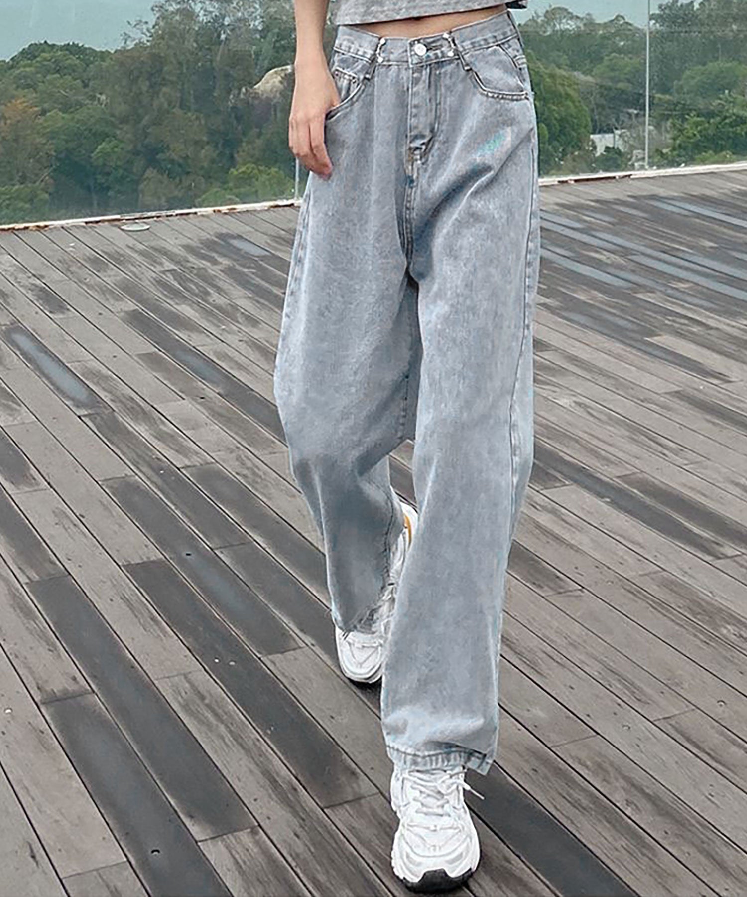 Nina et Lina Straight Denim Pants