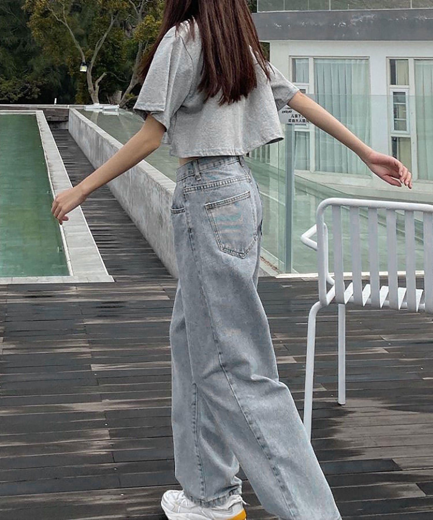 Nina et Lina Straight Denim Pants