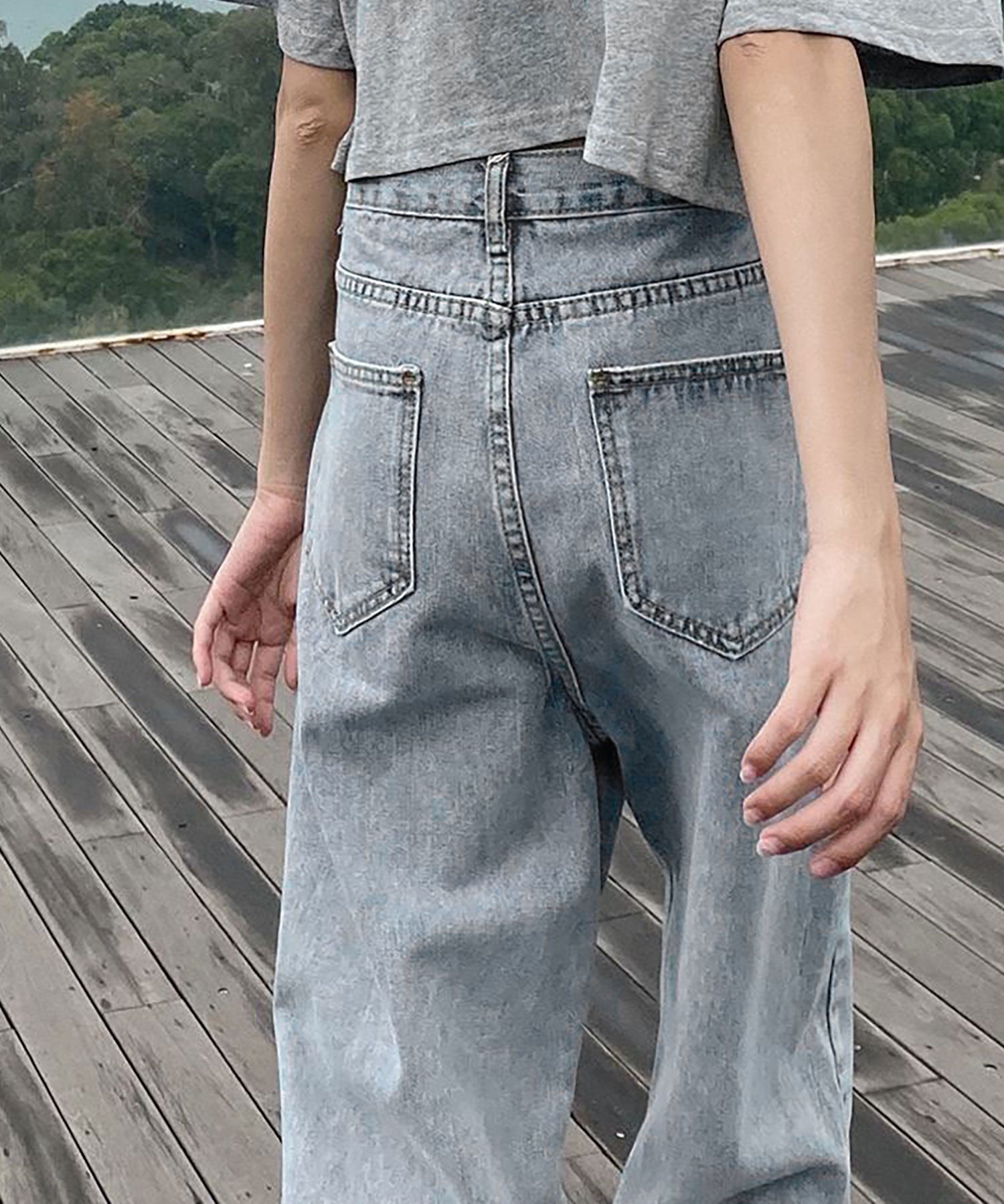 Nina et Lina Straight Denim Pants