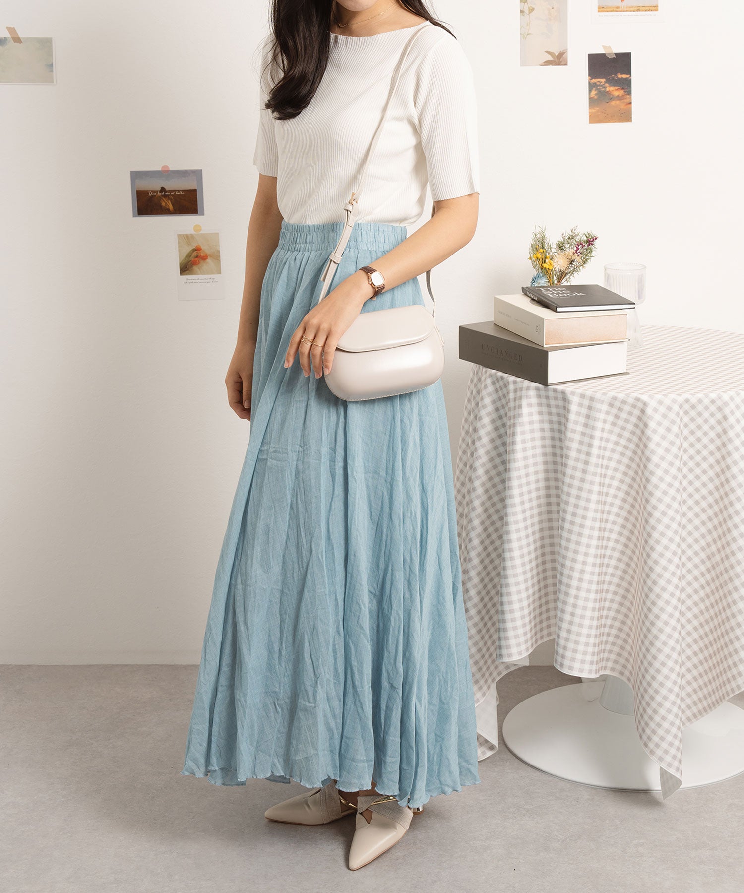 尼娜艾莉娜 Nina et Lina 可選長度亞麻喇叭長裙