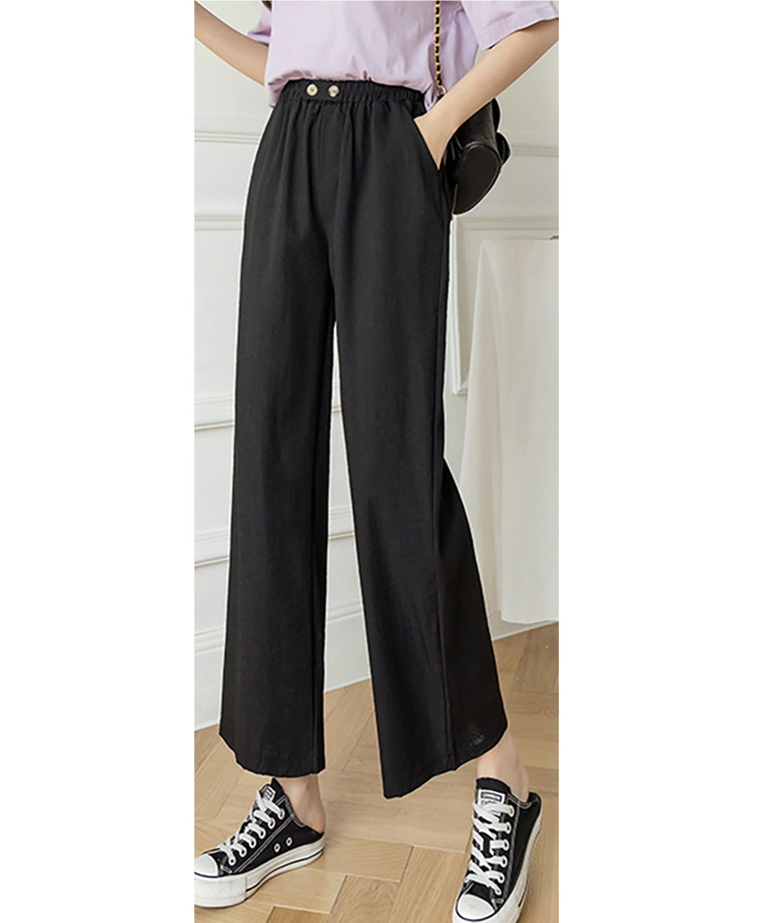 ニナエリナ Nina et Lina ワイドパンツ （ホワイト） ホワイト