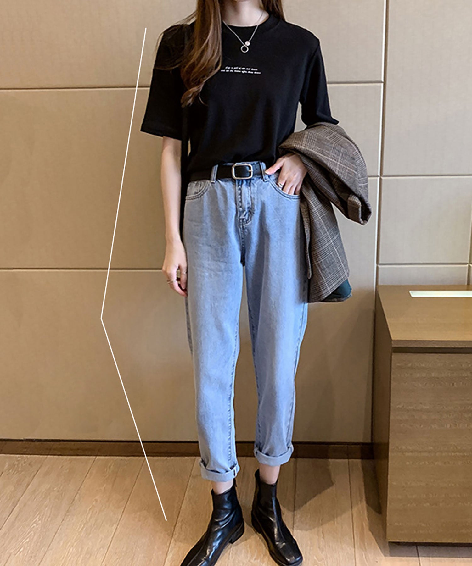 ニナエリナ Nina et Lina 英字ロゴ半袖ラウンドネックTシャツ （ディープグリーン） ディープグリーン
