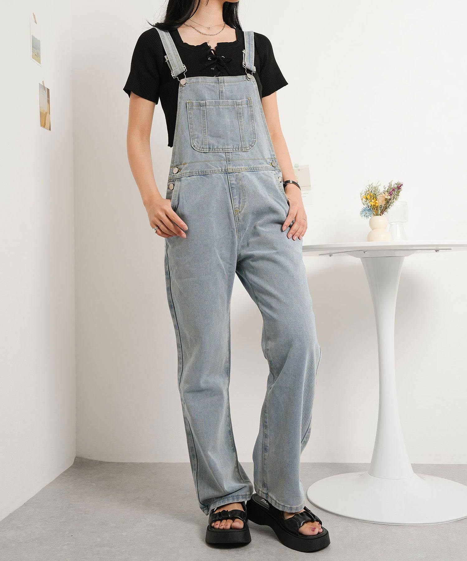 ニナエリナ Nina et Lina デニムサロペット （ブルー） ブルー