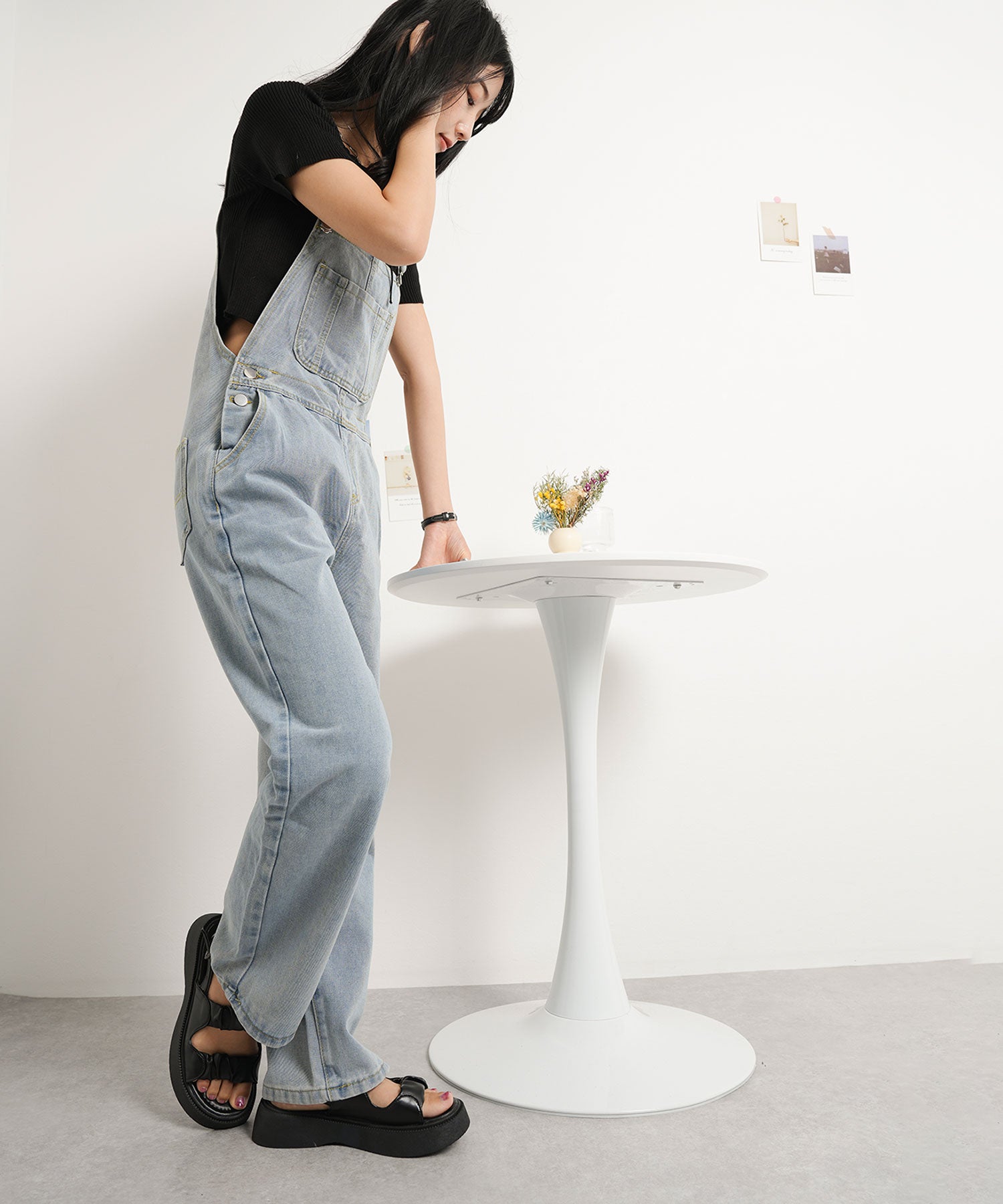 ニナエリナ Nina et Lina デニムサロペット （ブルー） ブルー