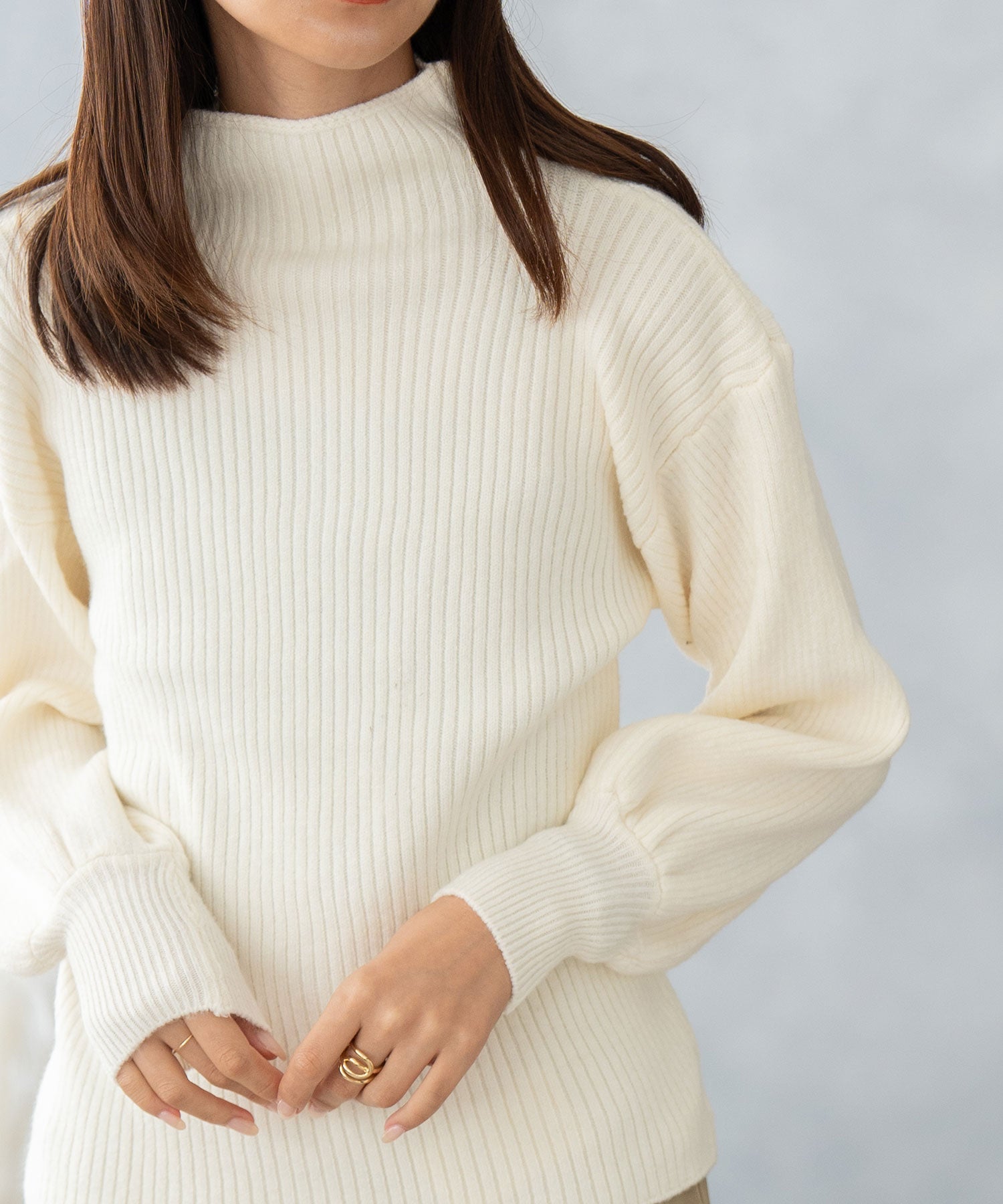 ニナエリナ Nina et Lina プチハイネックニット （ホワイト） ホワイト