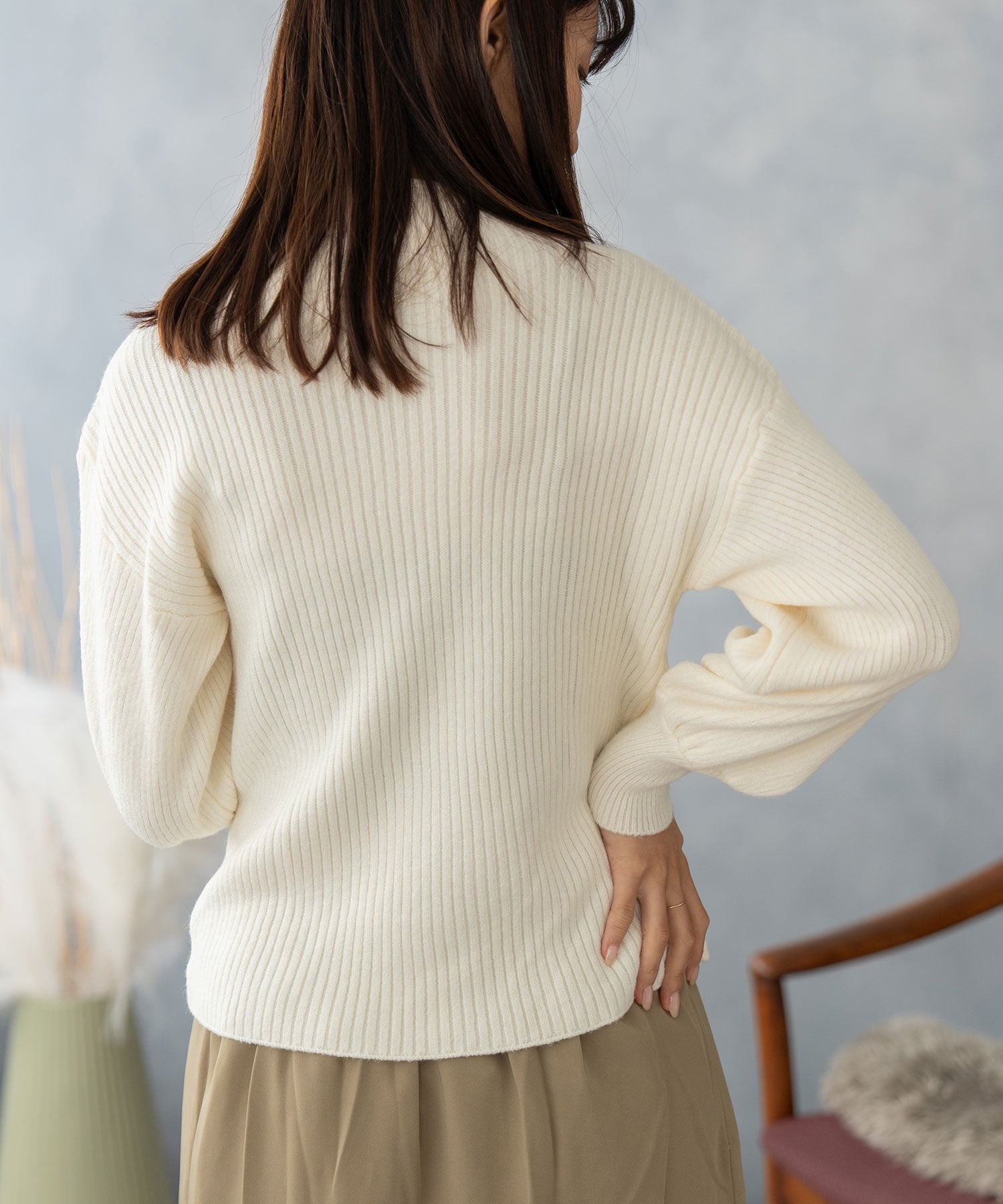 ニナエリナ Nina et Lina プチハイネックニット （ホワイト） ホワイト