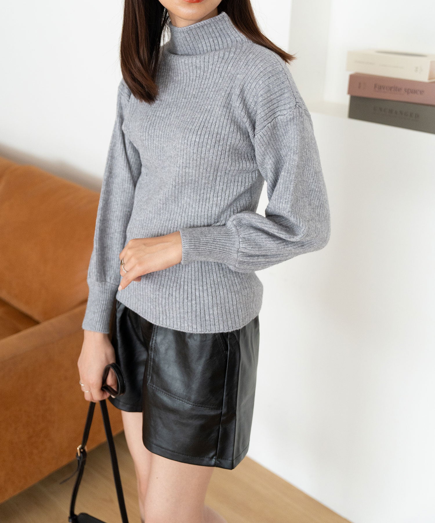 ニナエリナ Nina et Lina プチハイネックニット （グレー） グレー