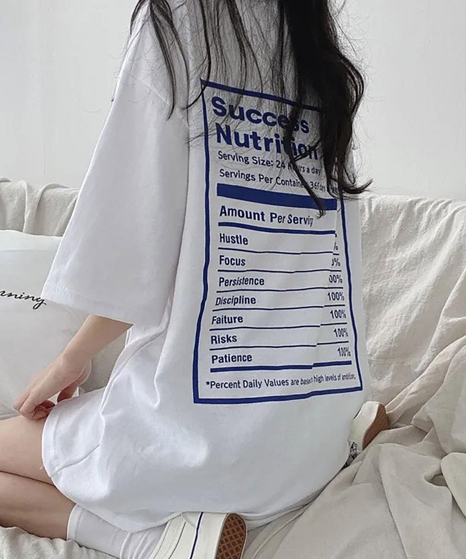 ニナエリナ Nina et Lina ビッグシルエットバックプリント英字Tシャツ （ホワイト） ホワイト